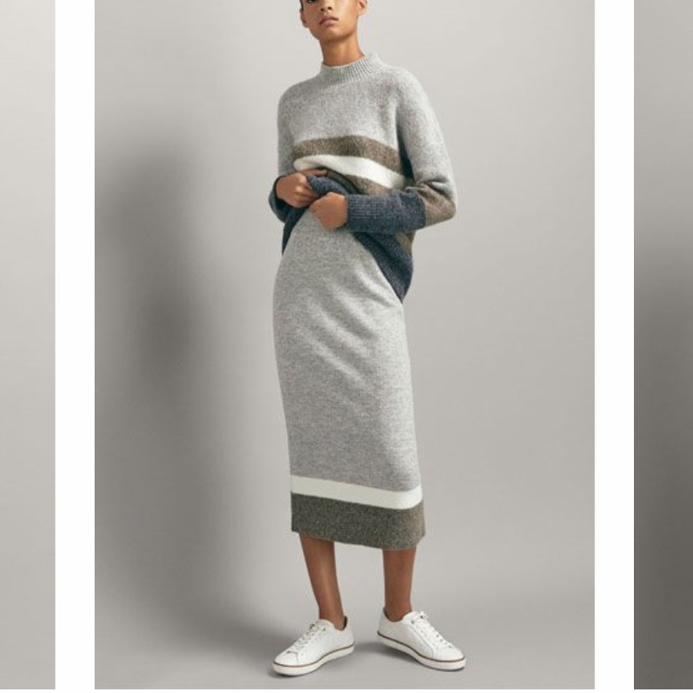 Massimo Dutti sweater skirt set NWT Medium